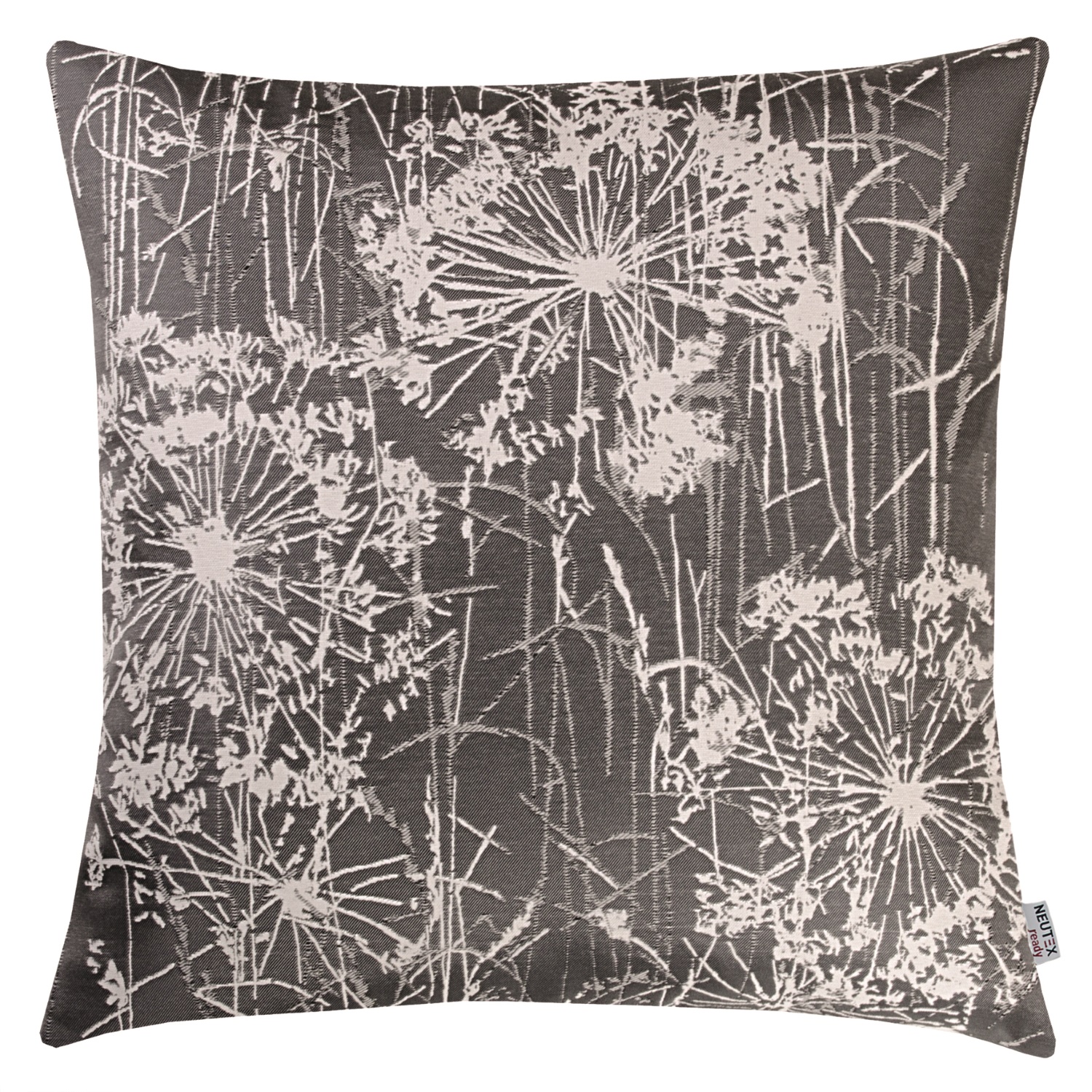 NEUTEX Wendekissenhülle FIORETTO Pusteblume 48x48 cm grau 