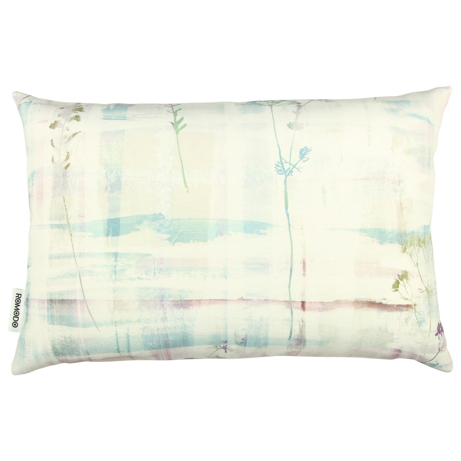 ROMODO Kissen Eppendorf 40 x 60 cm Druck Gräser Pastell blau lila rose mit Reißverschluss