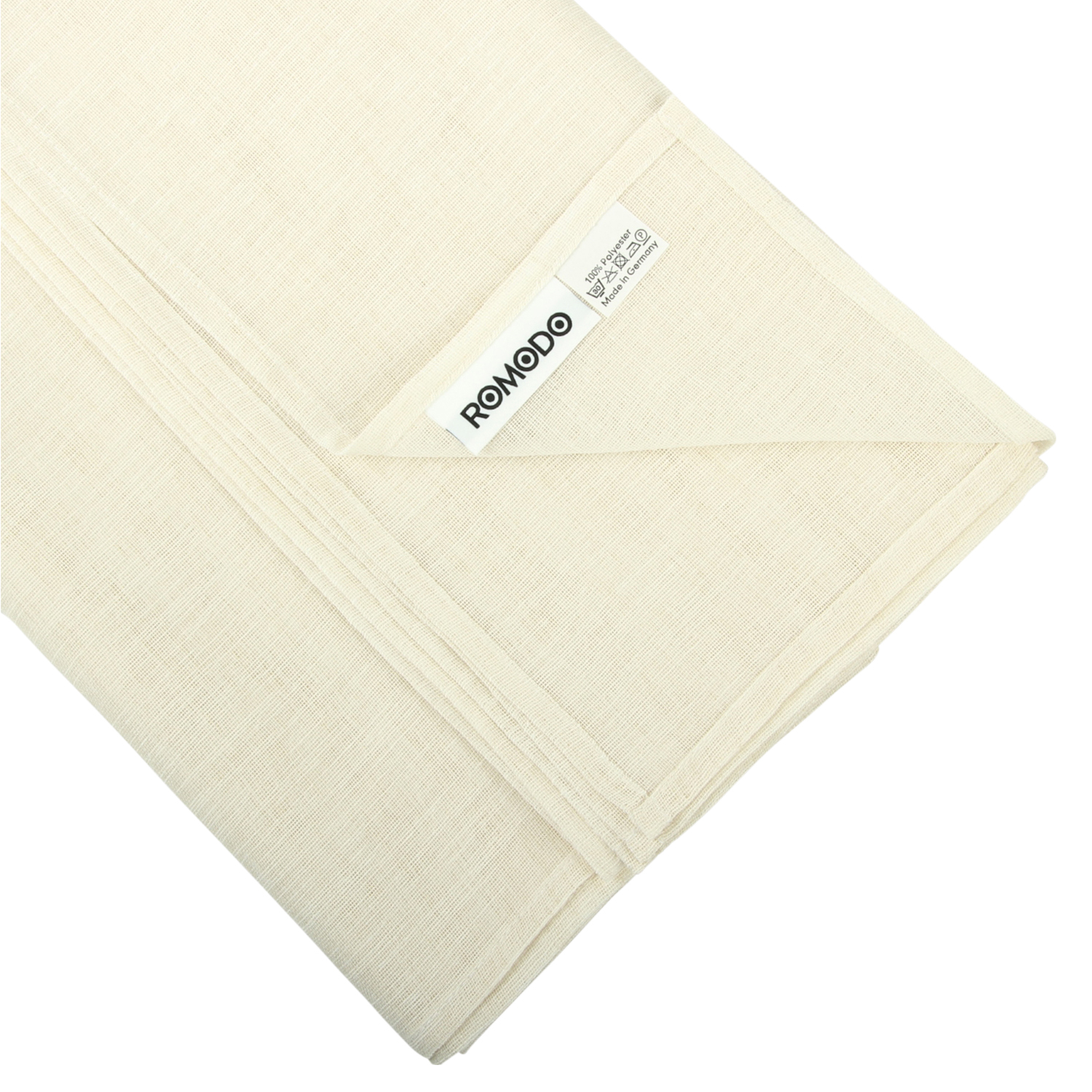 ROMODO Tischdecke Bochum 95 x 95 cm Leinenoptik sekt gesäumt