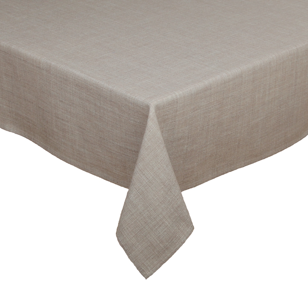 ROMODO Tischdecke Nestos 110 x 160 cm uni hellbraun gesäumt