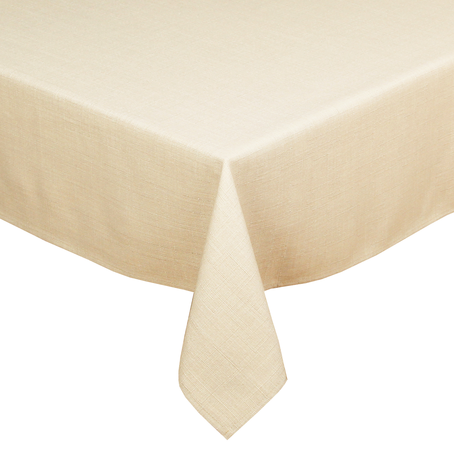 ROMODO Tischdecke Nestos 130 x 170 cm uni beige gesäumt