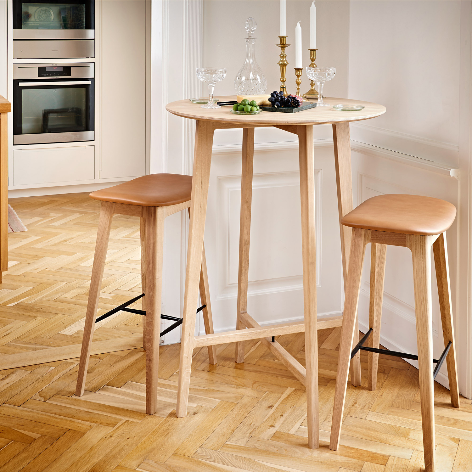 SACKit Nordic Barhocker Eiche ultra brandy Höhe 73cm Dänisches Design