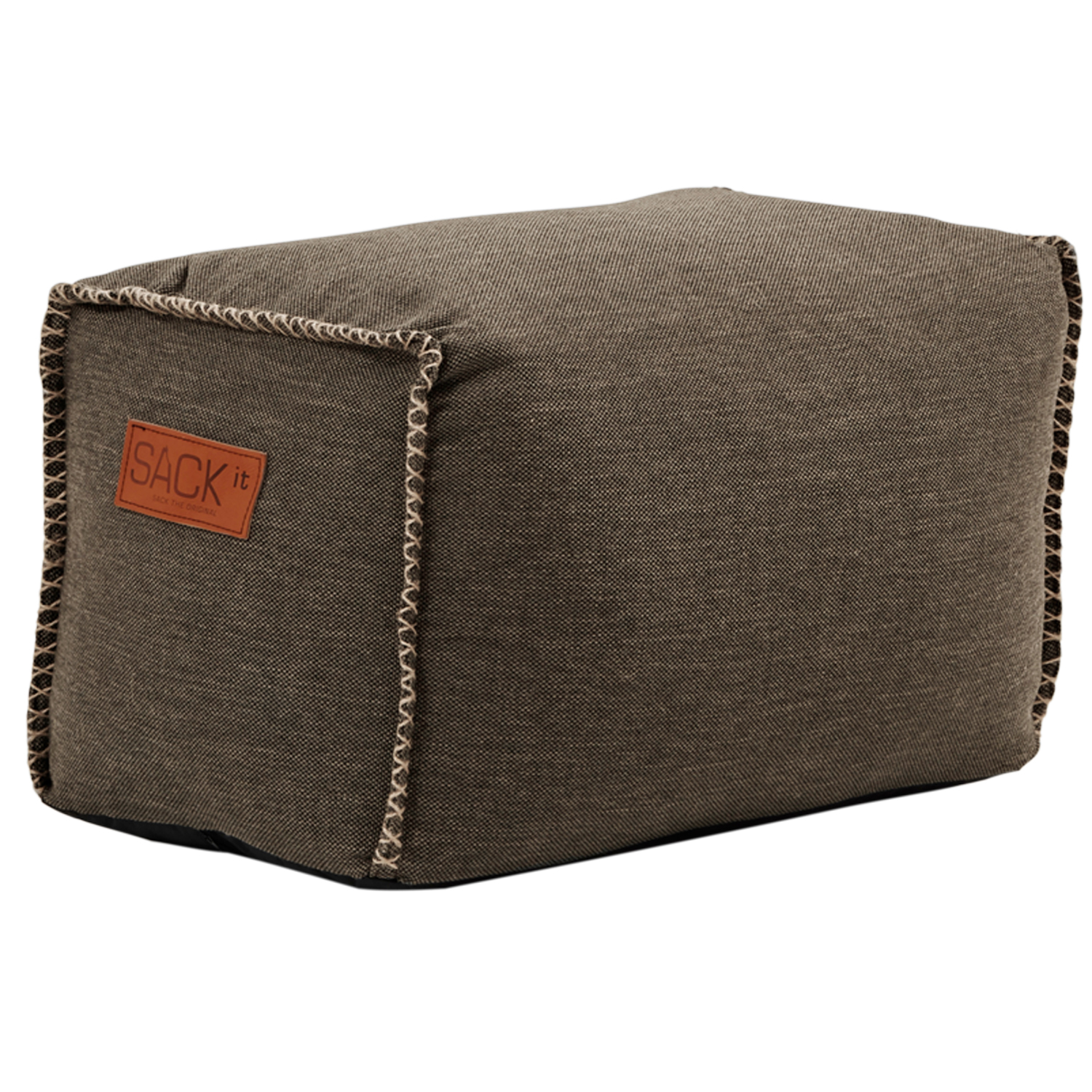 SACKit Sitzhocker eckig RETROit Cobana SQUARE PUFF Brown In- und Outdoor 