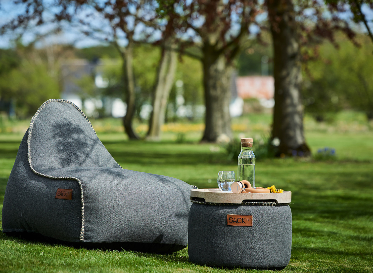 SACKit Sitzsack RETROit Cobana Grey In- und Outdoor 