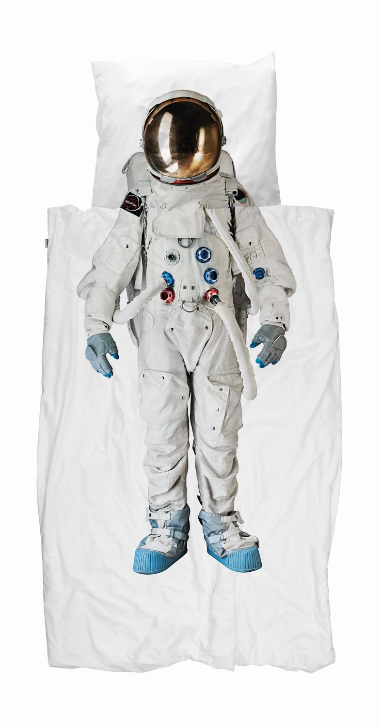 SNURK Bettwäsche Astronaut 100% Perkal-Baumwolle 135x200 cm
