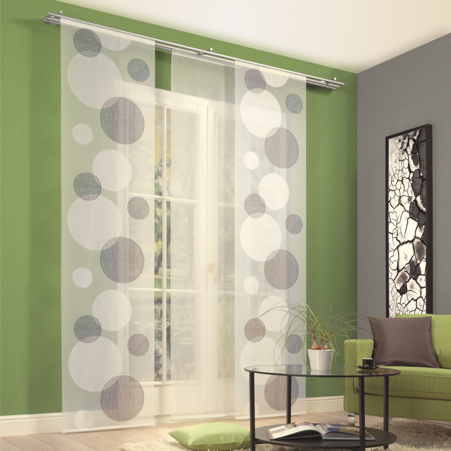 Schmidtgard Schiebevorhang Kreise stein – ROMODO
