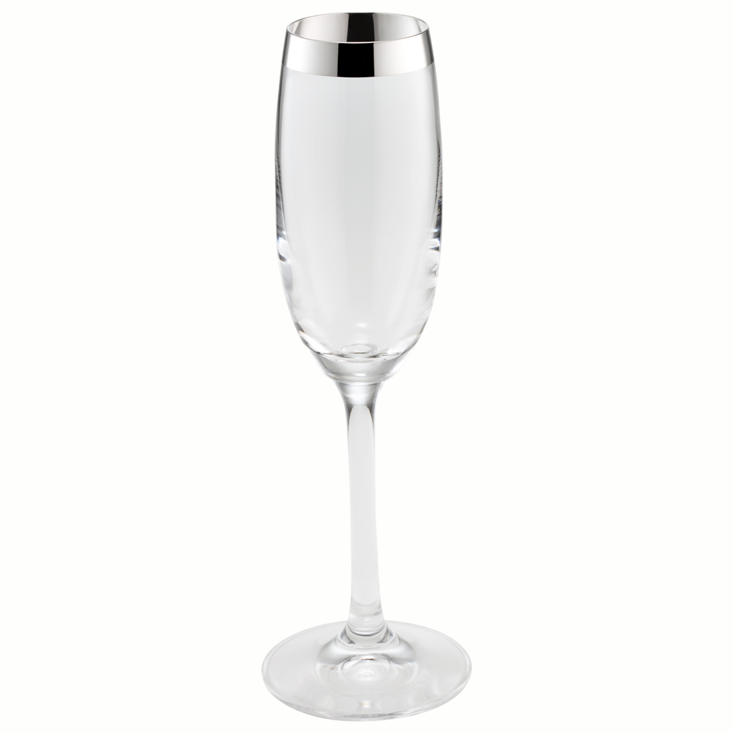 Sonja Quandt Champagnerglas Classico Kristallglas mit Silberrand