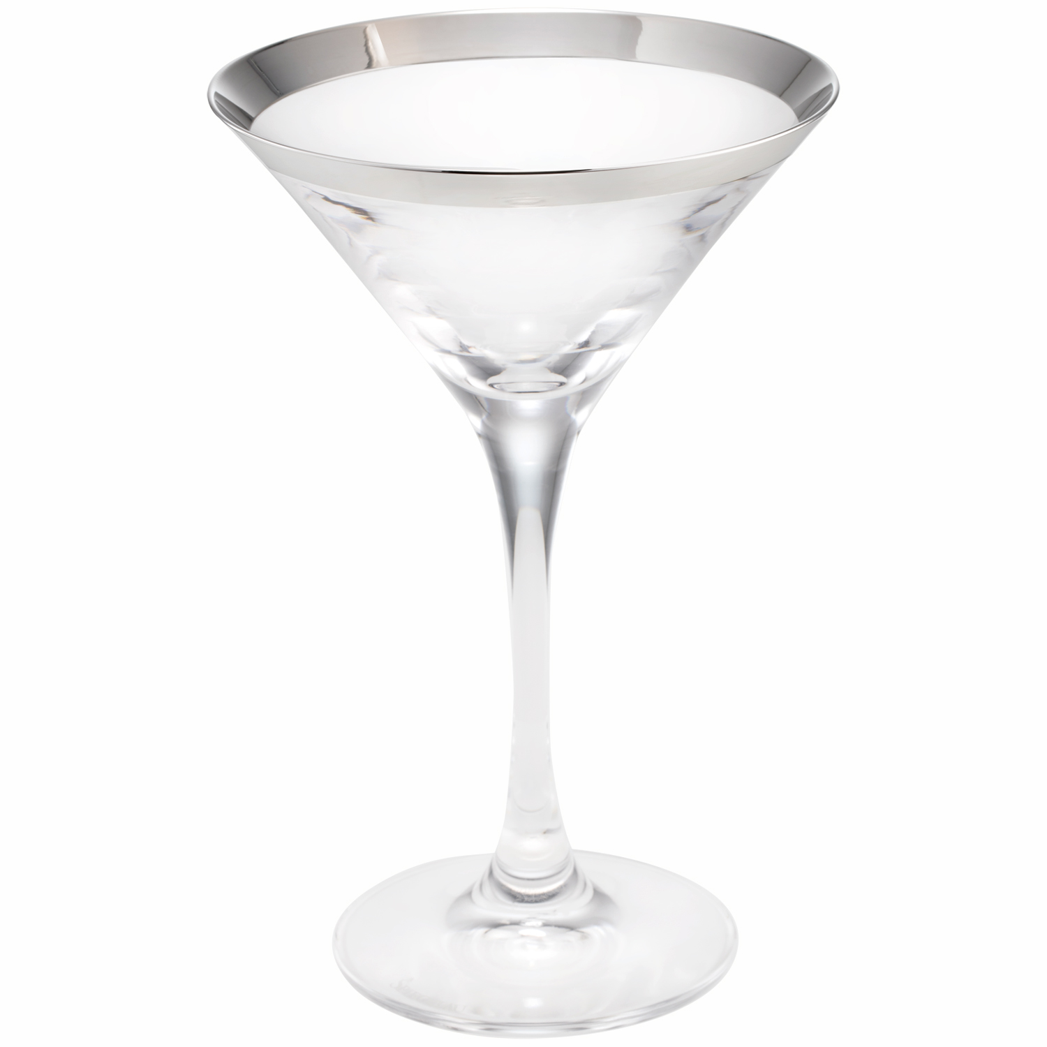 Sonja Quandt Cocktailglas Classico Kristallglas mit Silberrand