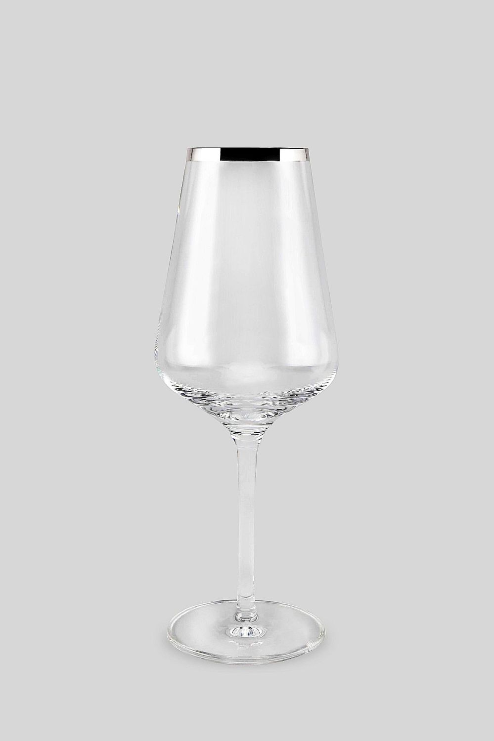 Sonja Quandt Weißweinglas Avantgarde Kristallglas mit Silberrand