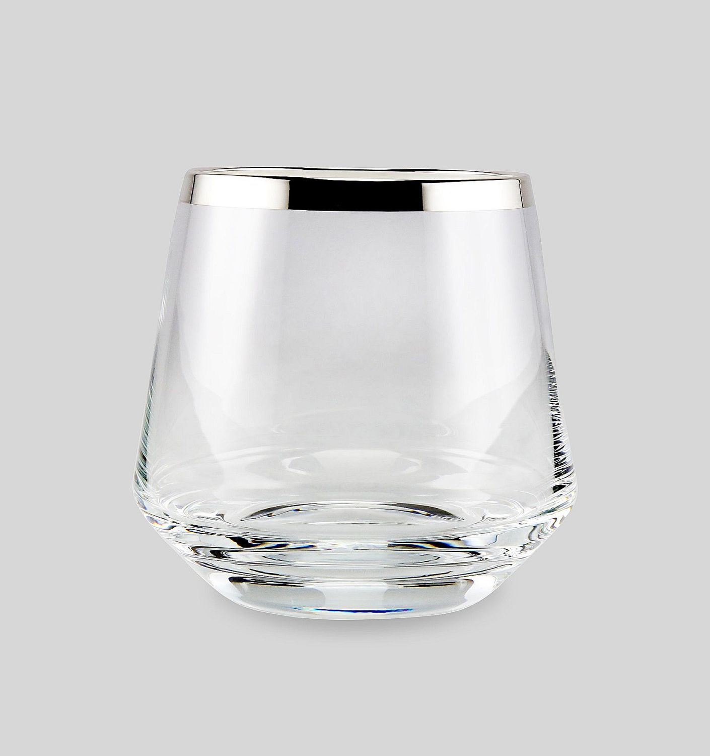 Sonja Quandt Whiskyglas Avantgarde Kristallglas mit Silberrand