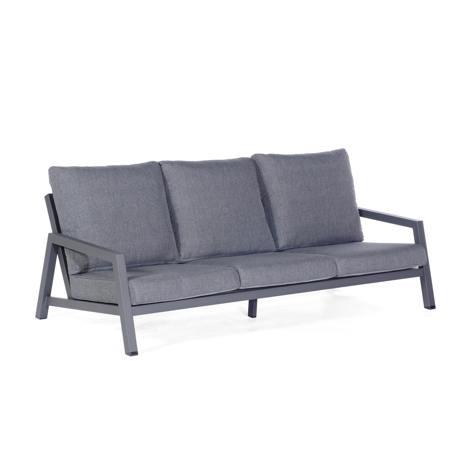 SonnenPartner Lounge Sofa EMPIRE anthrazit Gartensofa inkl. Kissen Alu Olefingewebe