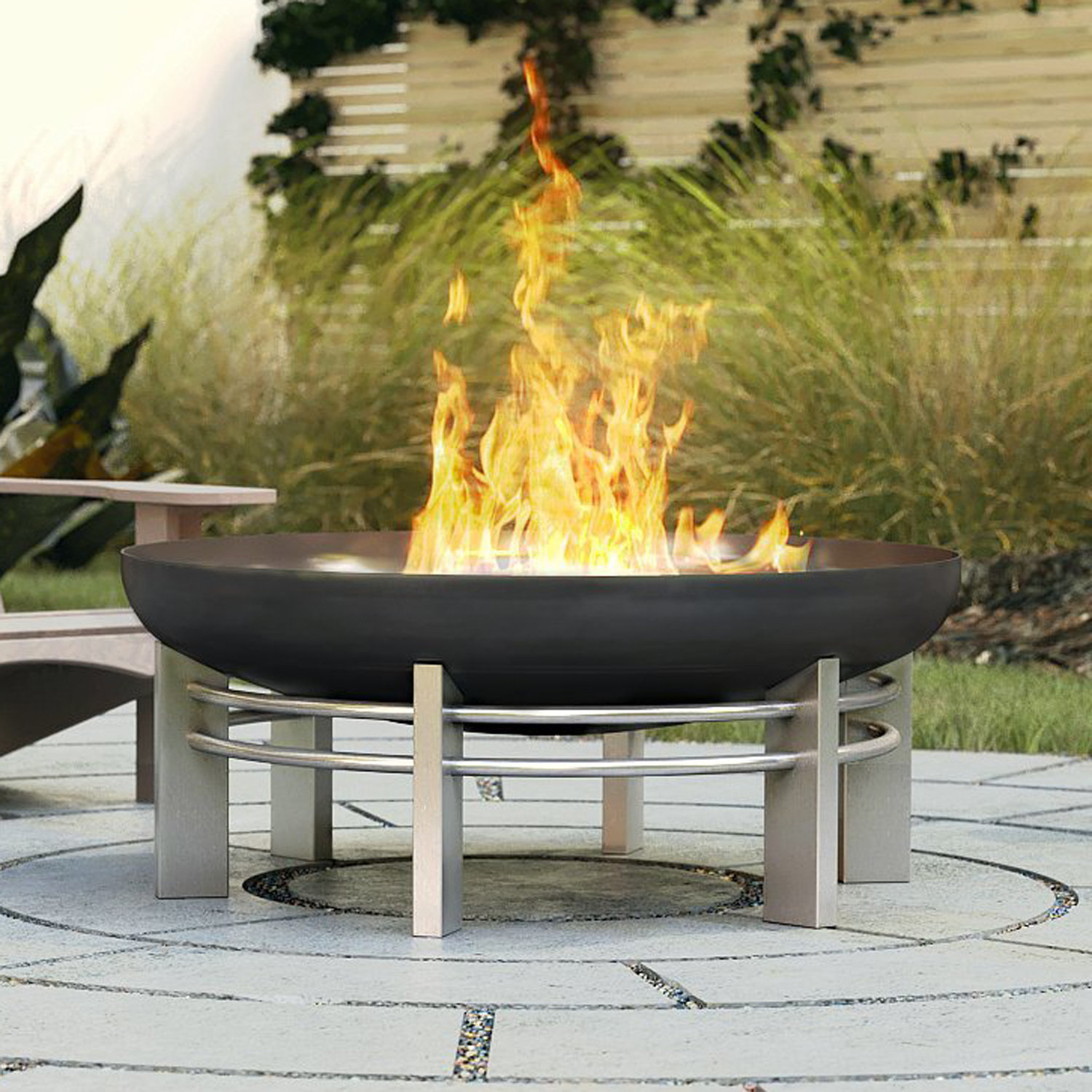 SvenskaV Feuerschale JURA Super XXL massiver Edelstahl – ROMODO