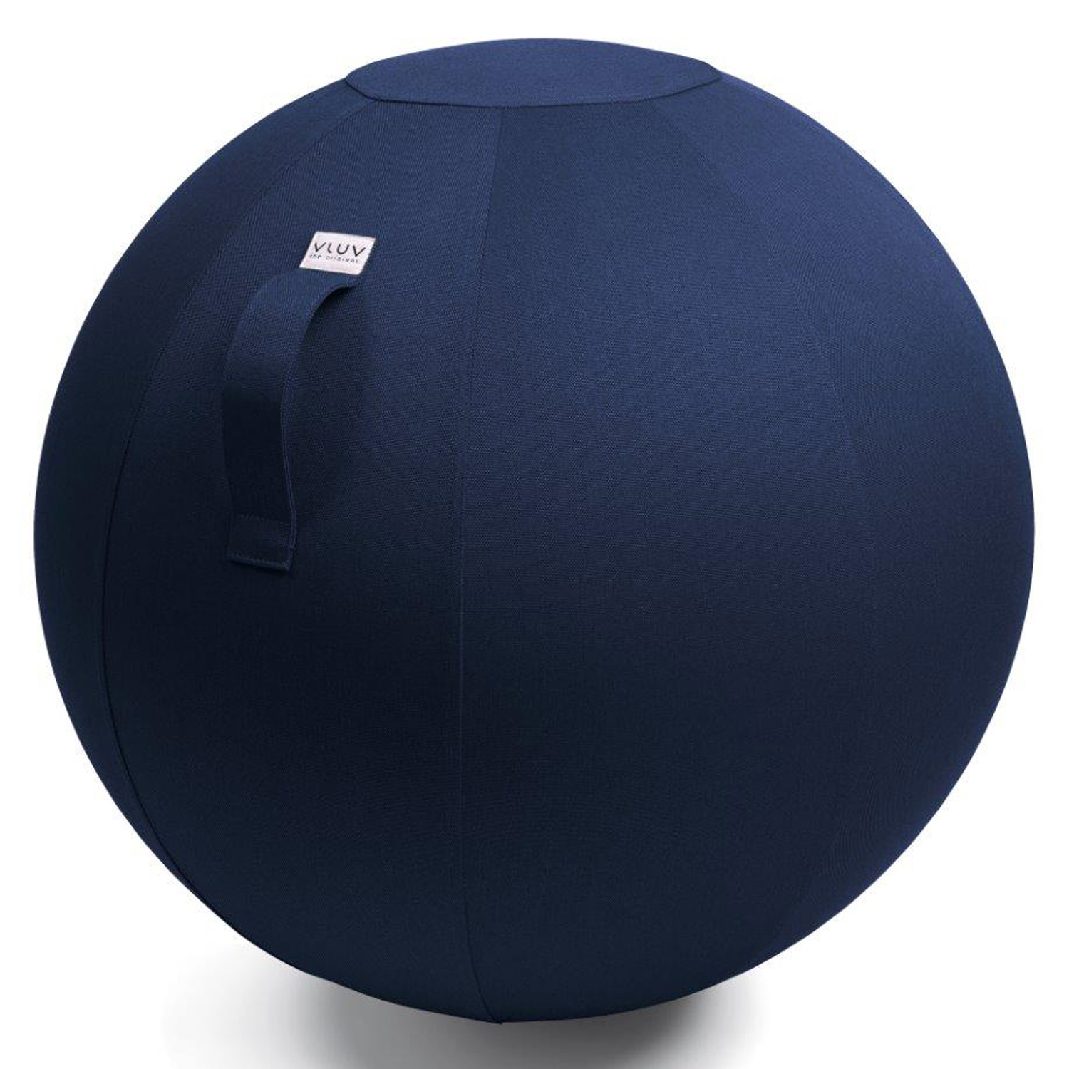 VLUV LEIV Stoff-Sitzball 60-65cm Royal Blue robuste hochwertige canvasähnliche Stoffqualität