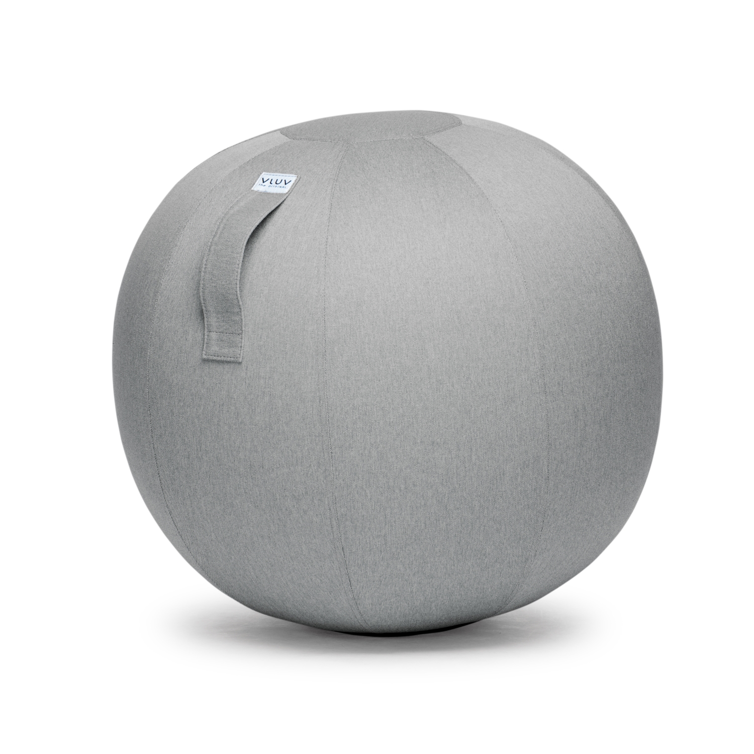 VLUV LEIV ergonomischer Sitzball 60-65cm Silver robuste hochwertige canvas-ähnliche Stoffqualität