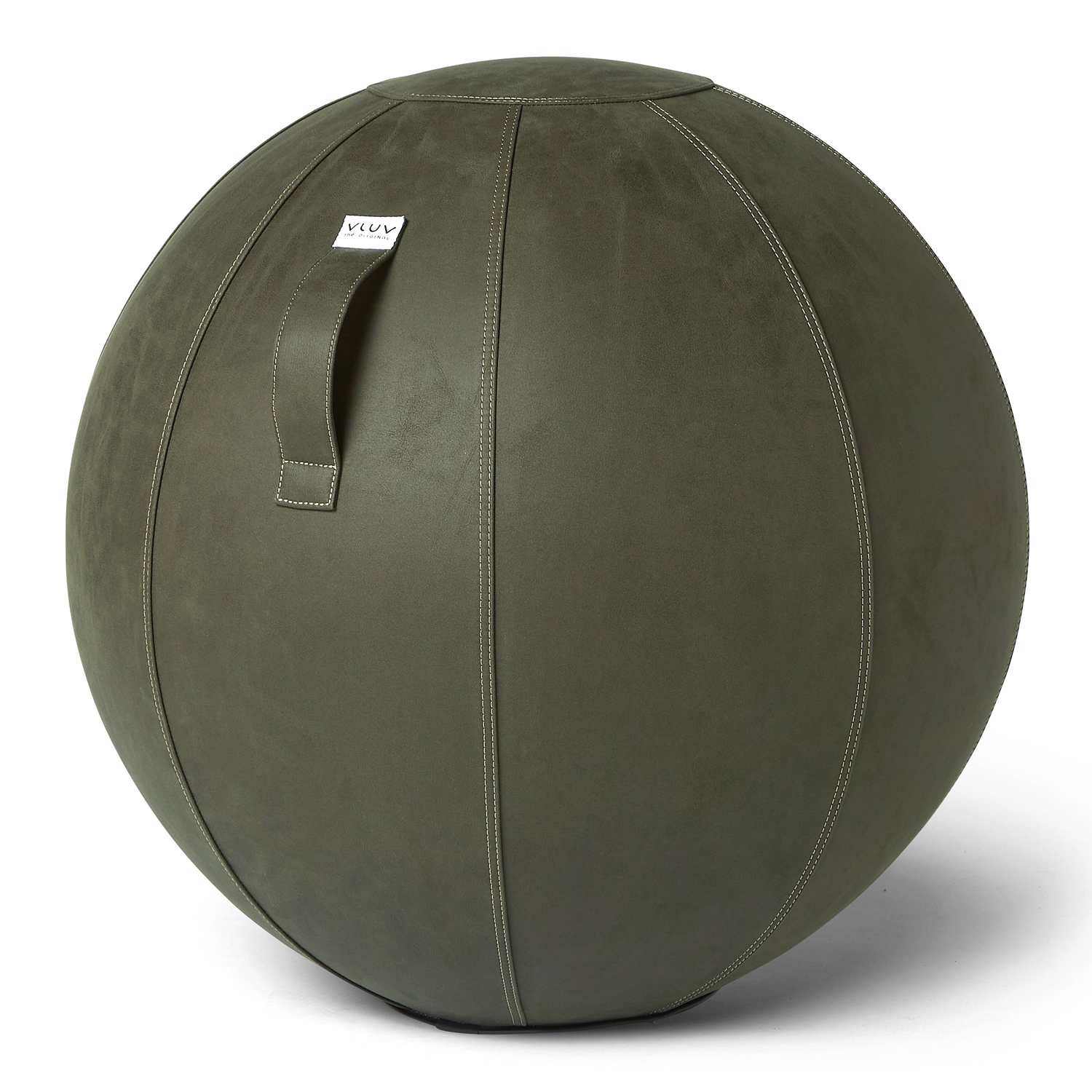 VLUV Sitzball BOL VEGA Kunstleder Moss 75cm für gesundes und aufrechtes Sitzen