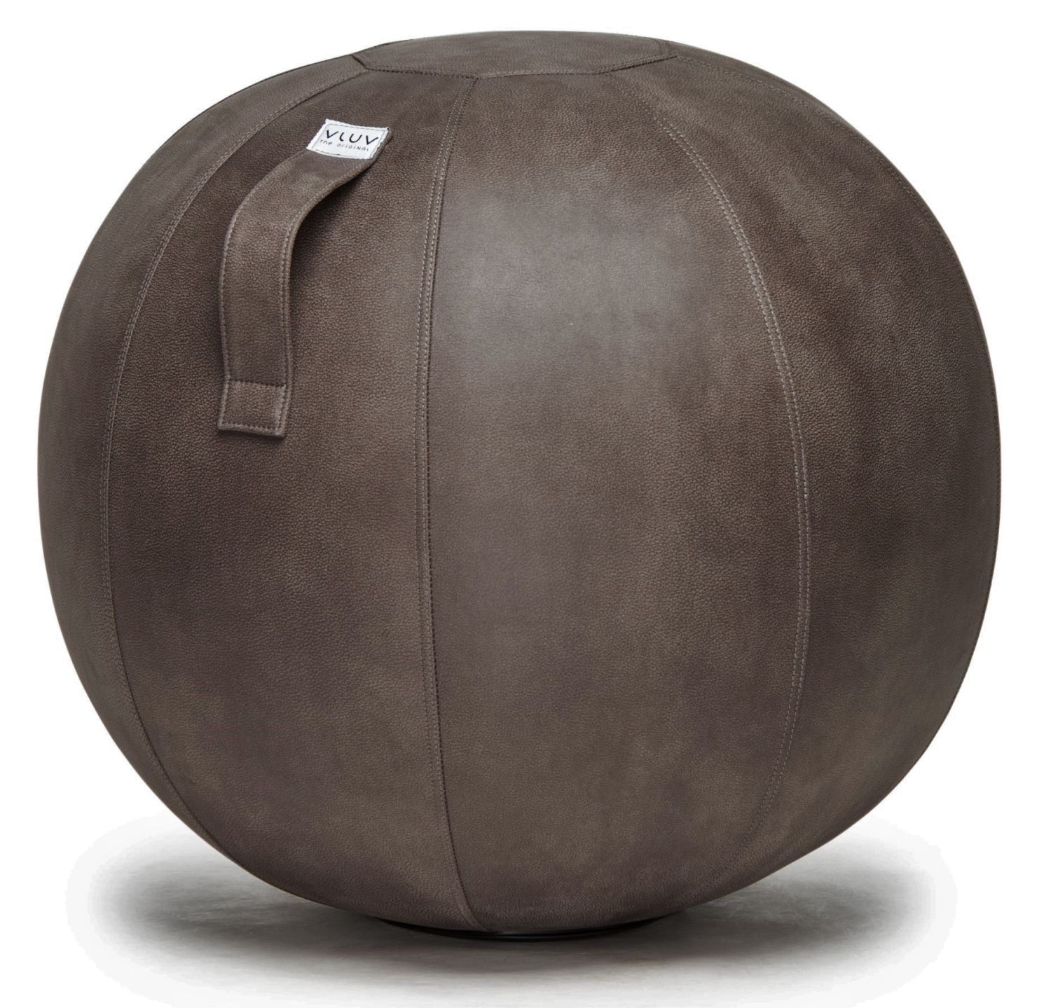 VLUV VEEL Lederimitat-Sitzball 60-65cm Elephant ergonomisches Sitzmöbel Elegant wie Leder samtig wie Stoff