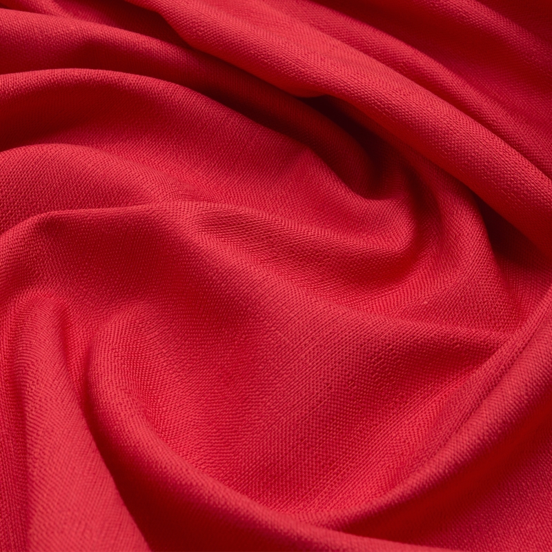 Vorhangstoff Dekostoff Betim Uni rot Breite 144cm blickdicht