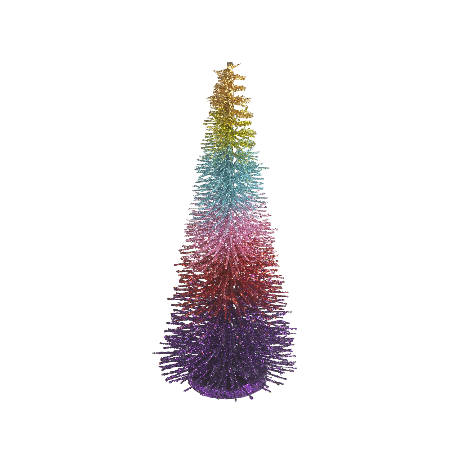 Weihnachtsbaum Seoul bunt Höhe 15,5cm Christbaum Deko mit Glitzer