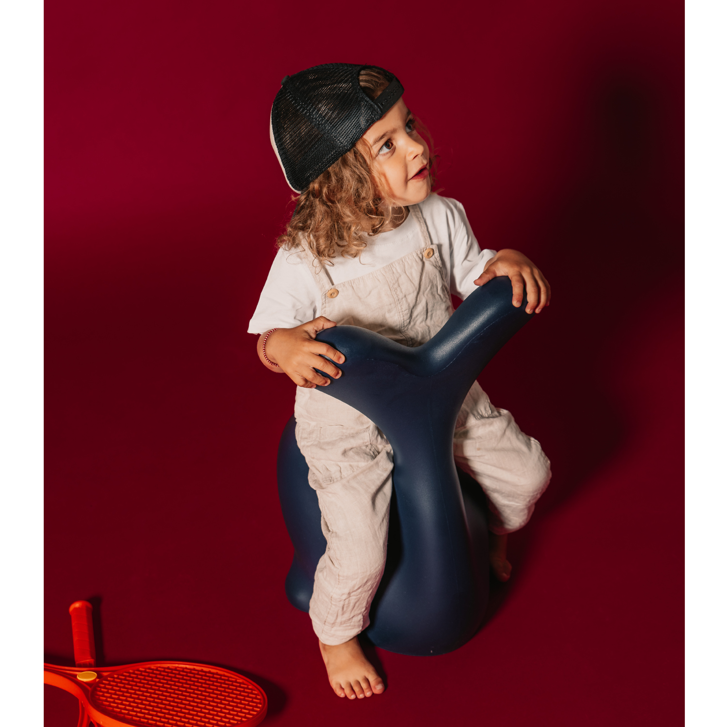 Werkwaardig Hocker Whale Chair navyblau moderner Kinderstuhl ab 4 Jahren