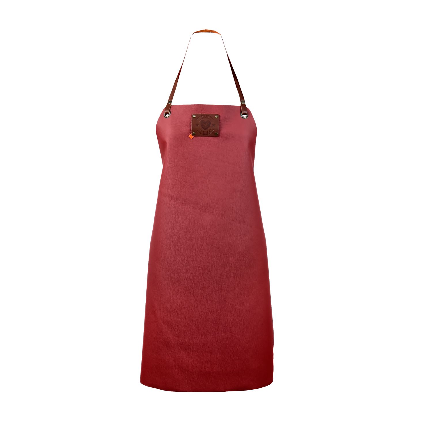 Xapron Damen Lederschürze BOVINE red Grillschürze weiches Büffelleder gewachst Handarbeit