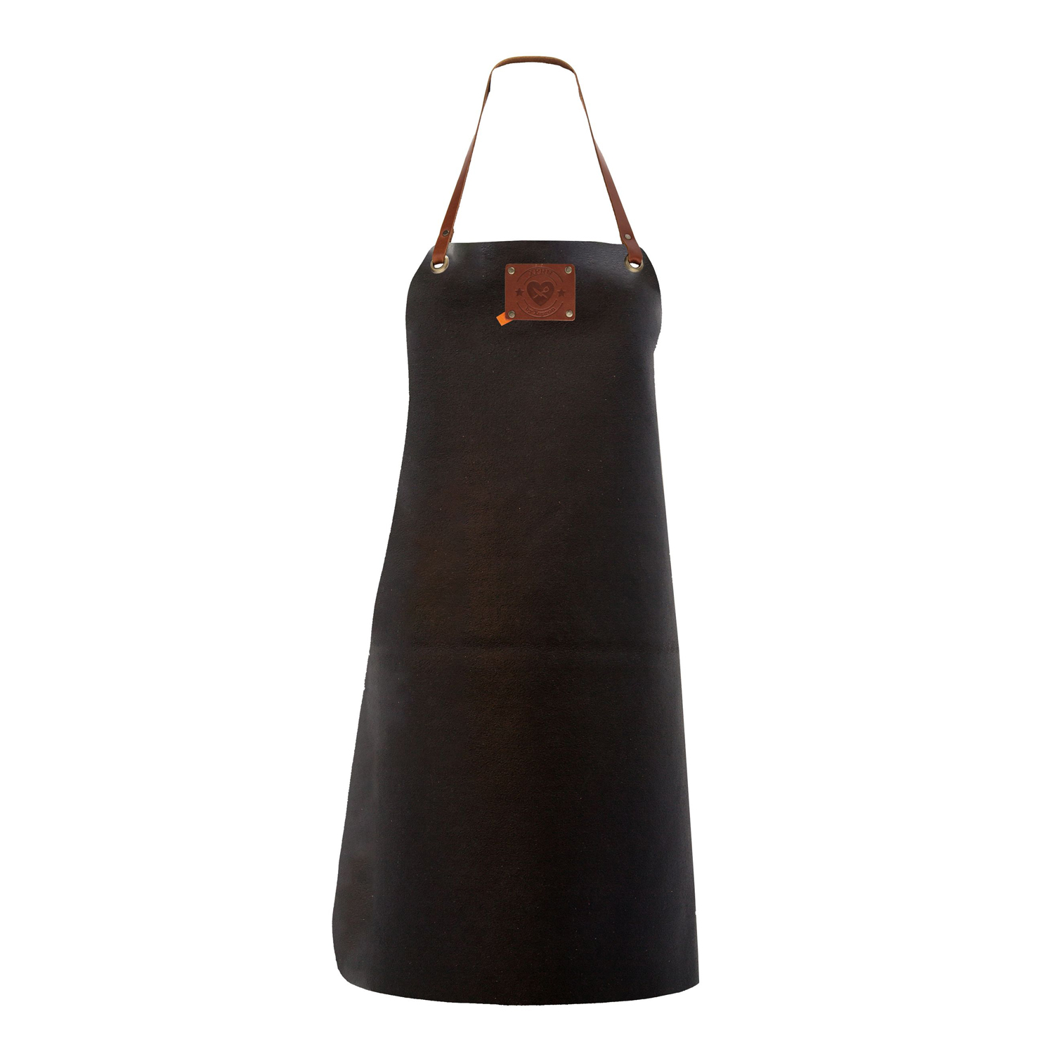 Xapron Kansas Leder Damenschürze black Grillschürze weiches Rindsleder gewachst Handarbeit