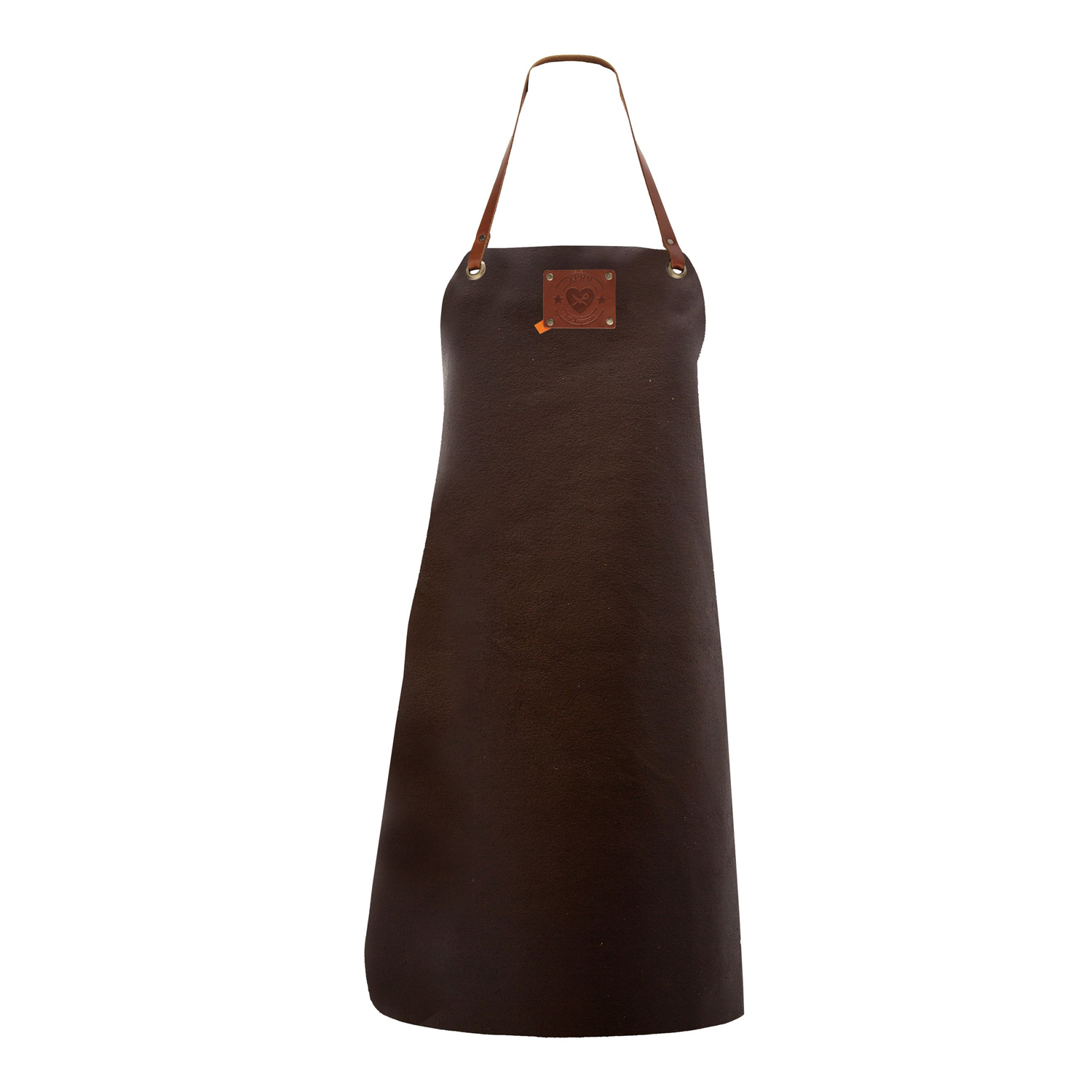 Xapron Kansas Leder Damenschürze brown Grillschürze weiches Rindsleder gewachst Handarbeit