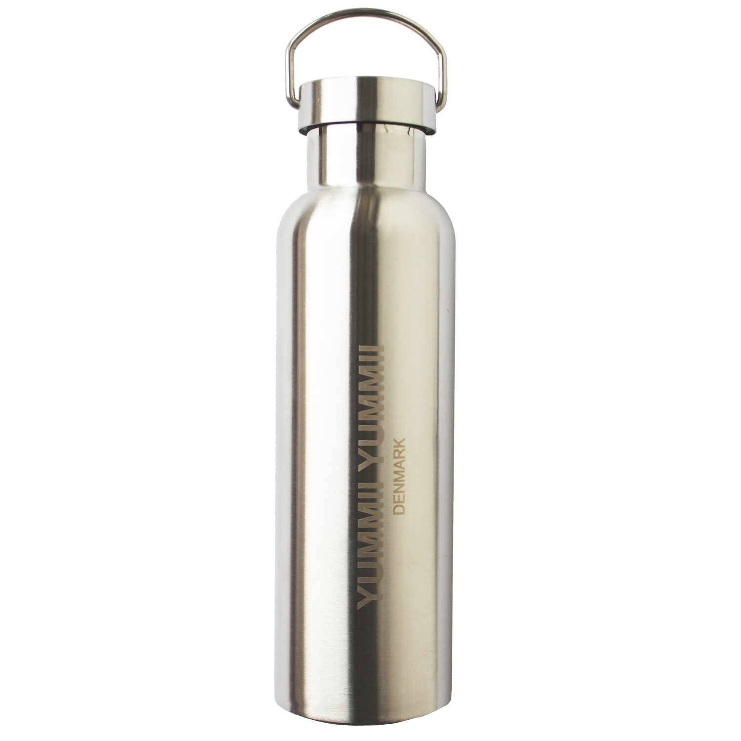 YUMMII YUMMII Thermosflasche 600ml isoliert Edelstahl - Deckel Edelstahl für kalte und heiße Getränke dänisches Design umweltfreundlich