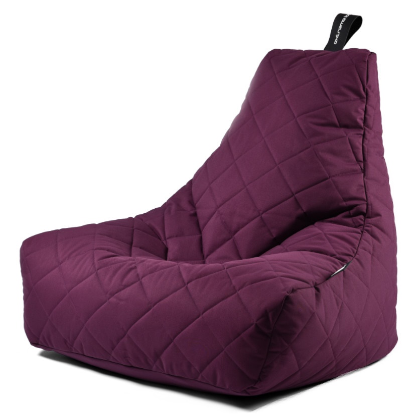 b-bag extreme lounging Sitzsack mighty-b Berry - Quilted In & Outdoor wasserabweisend UV-beständig
