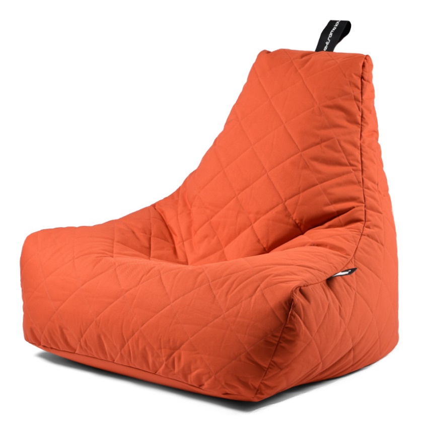 b-bag extreme lounging Sitzsack mighty-b Orange - Quilted In & Outdoor wasserabweisend UV-beständig