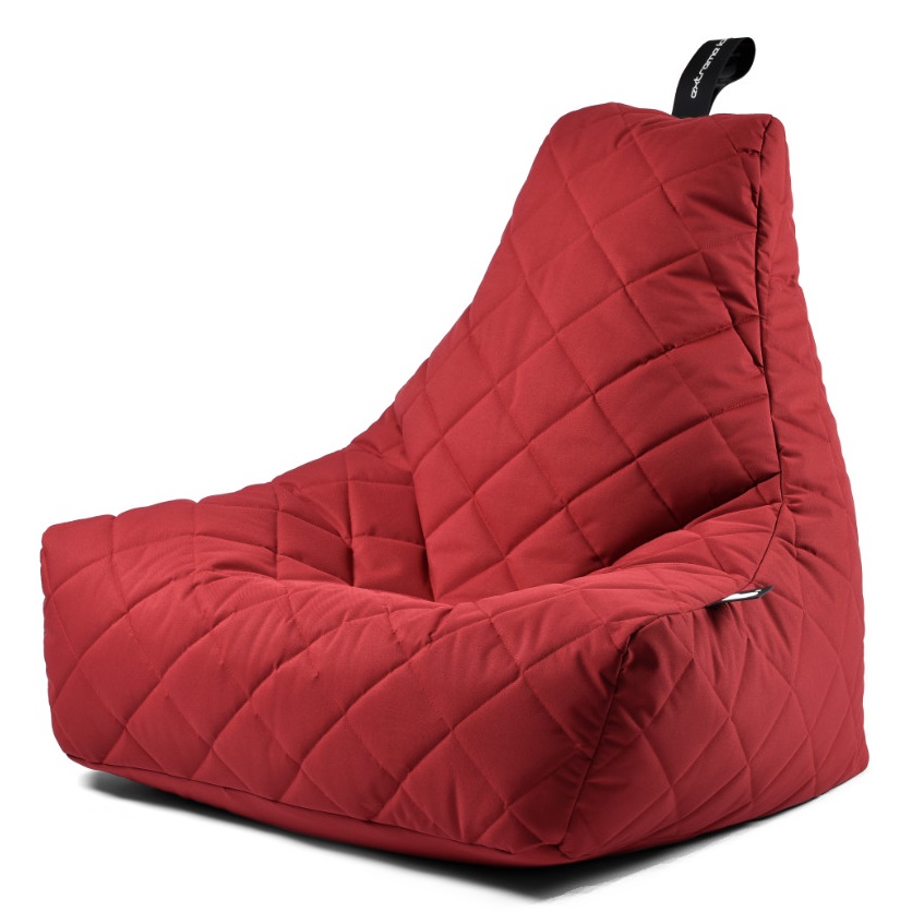 b-bag extreme lounging Sitzsack mighty-b Red - Quilted In & Outdoor wasserabweisend UV-beständig