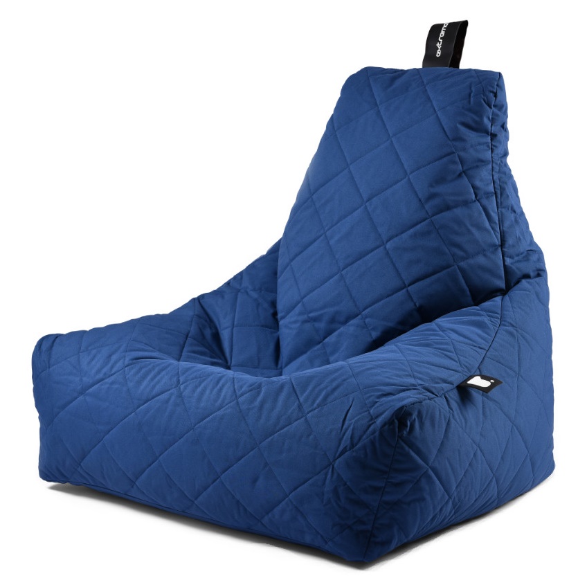 b-bag extreme lounging Sitzsack mighty-b Royal Blue - Quilted In & Outdoor wasserabweisend UV-beständig