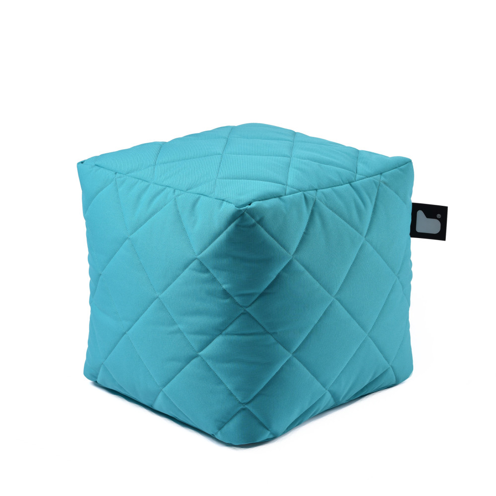 b-box extreme lounging Sitzwürfel Aqua - Quilted In & Outdoor wasserabweisend UV-beständig