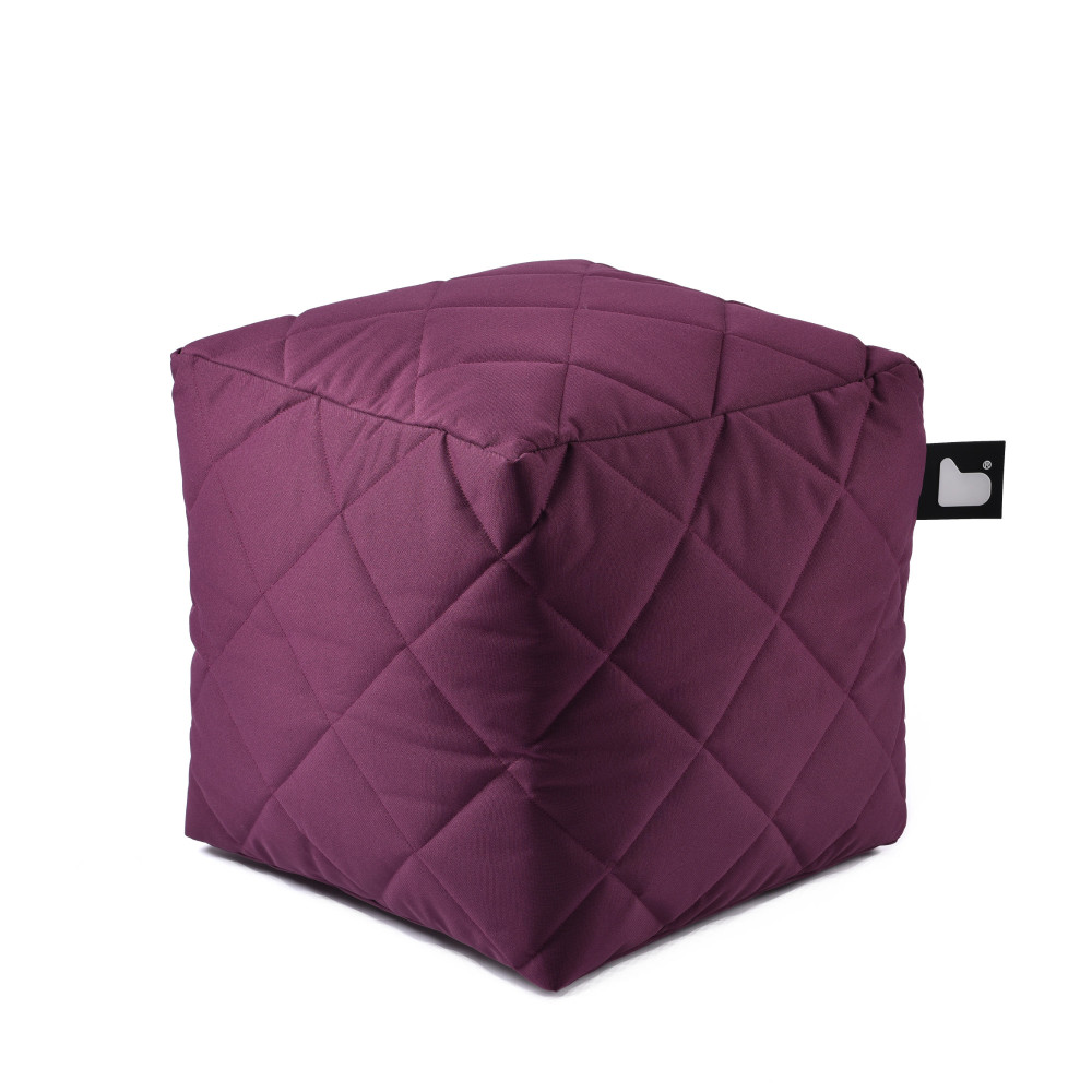 b-box extreme lounging Sitzwürfel Berry - Quilted In & Outdoor wasserabweisend UV-beständig