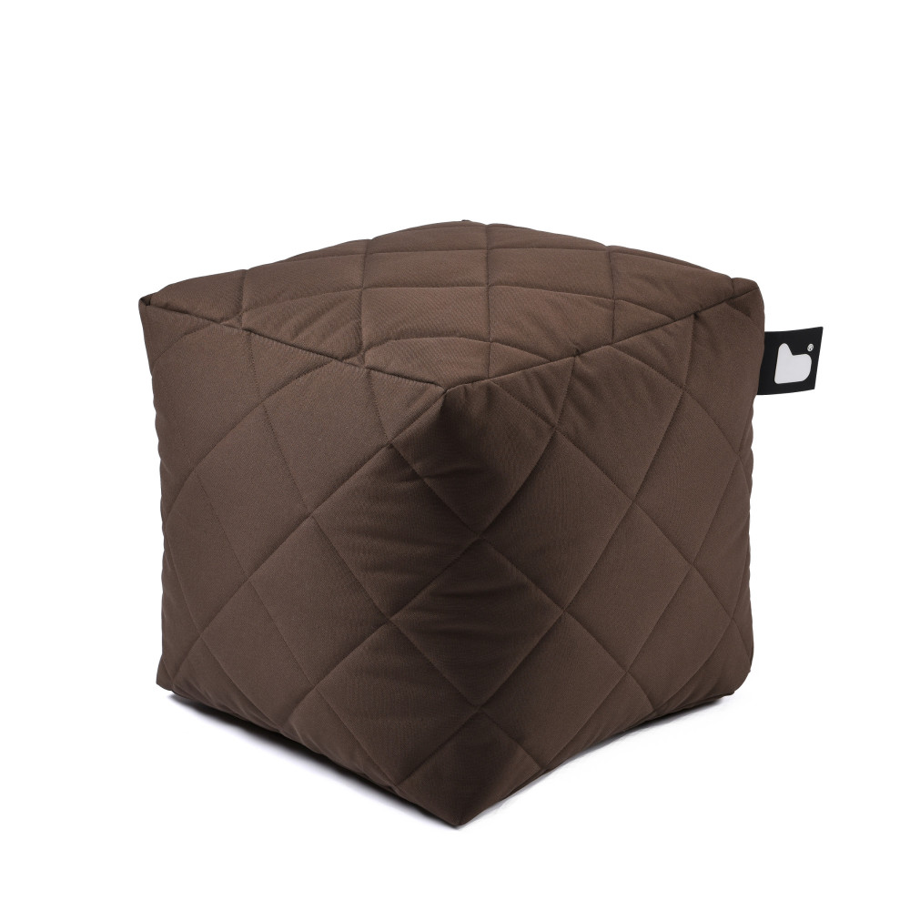b-box extreme lounging Sitzwürfel Brown - Quilted In & Outdoor wasserabweisend UV-beständig