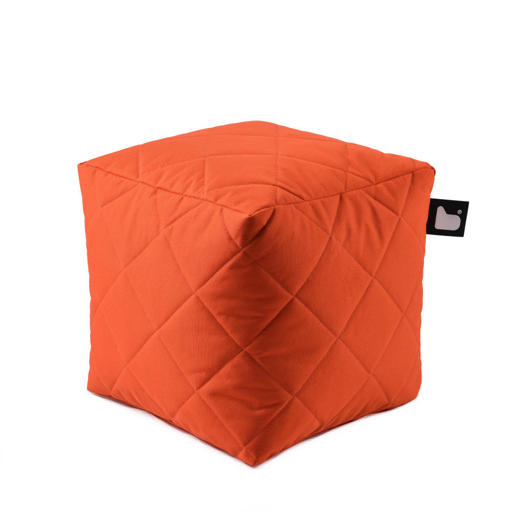 b-box extreme lounging Sitzwürfel Orange - Quilted In & Outdoor wasserabweisend UV-beständig