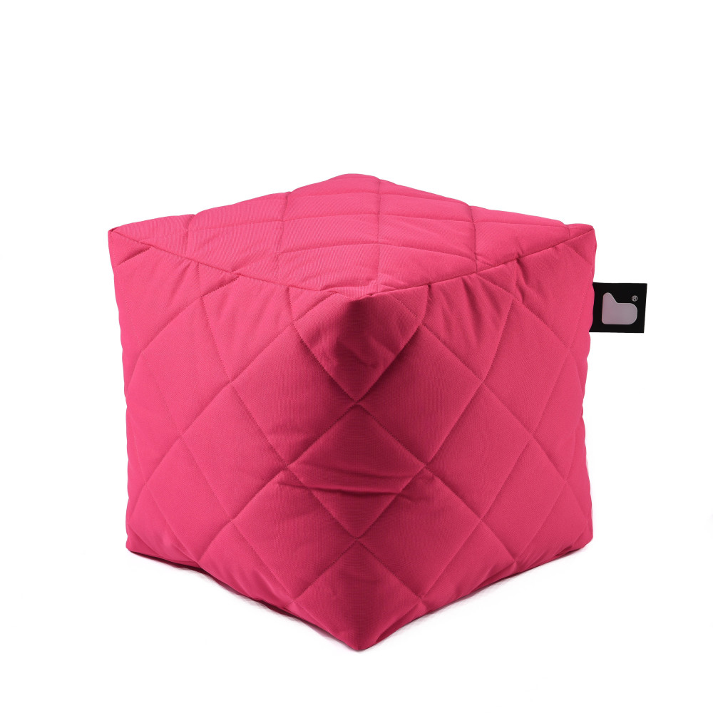 b-box extreme lounging Sitzwürfel Pink - Quilted In & Outdoor wasserabweisend UV-beständig
