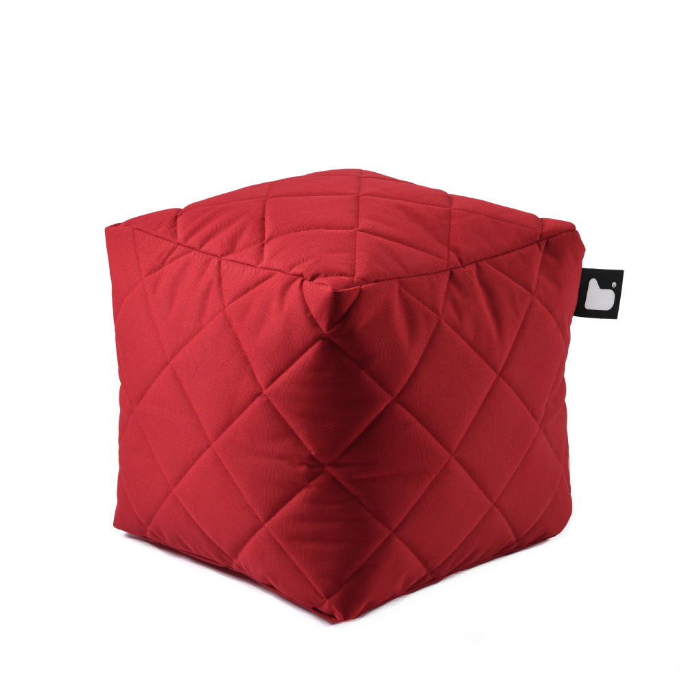 b-box extreme lounging Sitzwürfel Red - Quilted In & Outdoor wasserabweisend UV-beständig