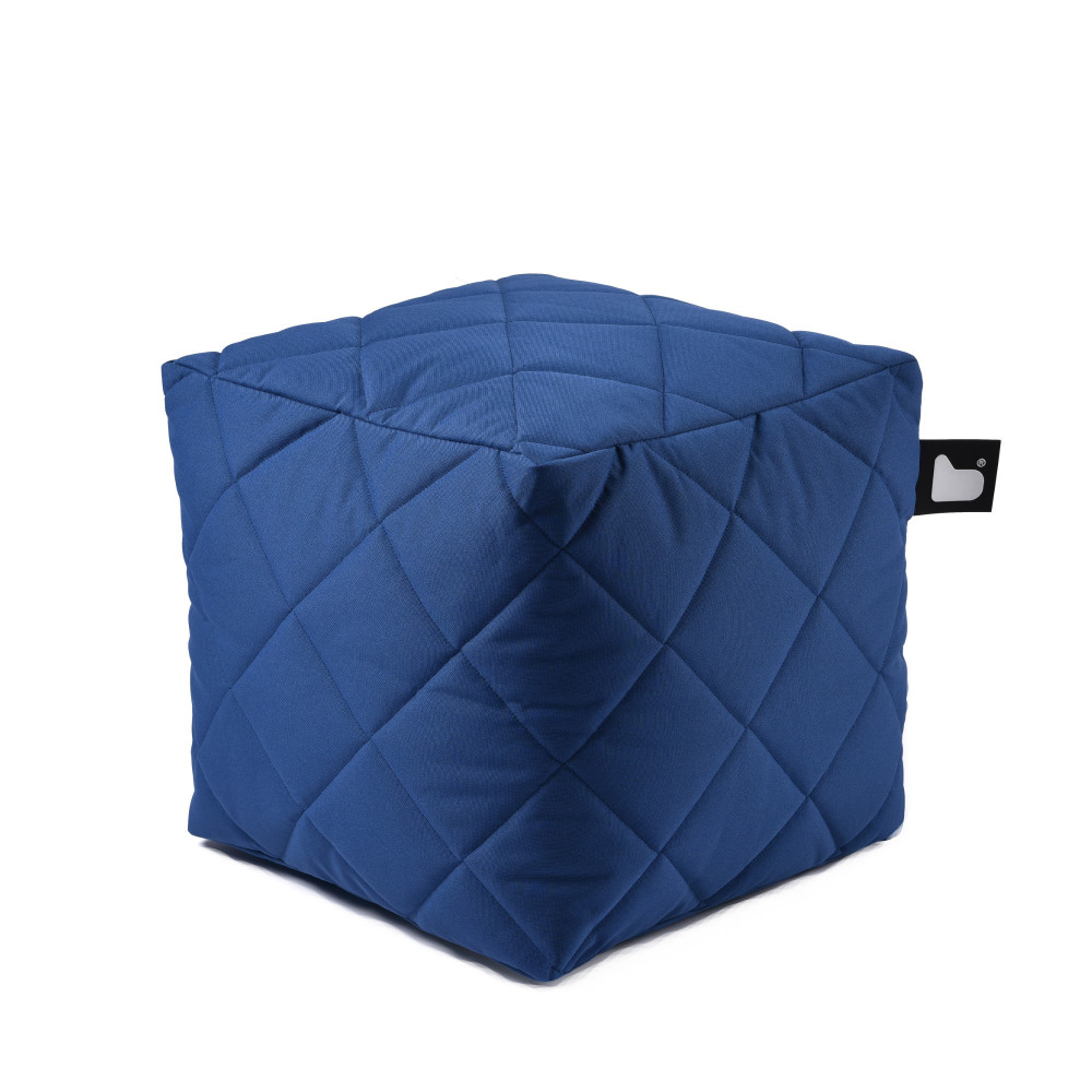 b-box extreme lounging Sitzwürfel Royal Blue - Quilted In & Outdoor wasserabweisend UV-beständig