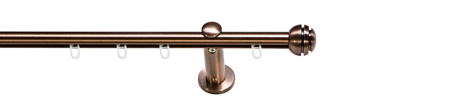 erfal Innenlaufgarnitur Carrera Ø19mm Kugel  Rillen  2-läuf. 160cm kupfer 