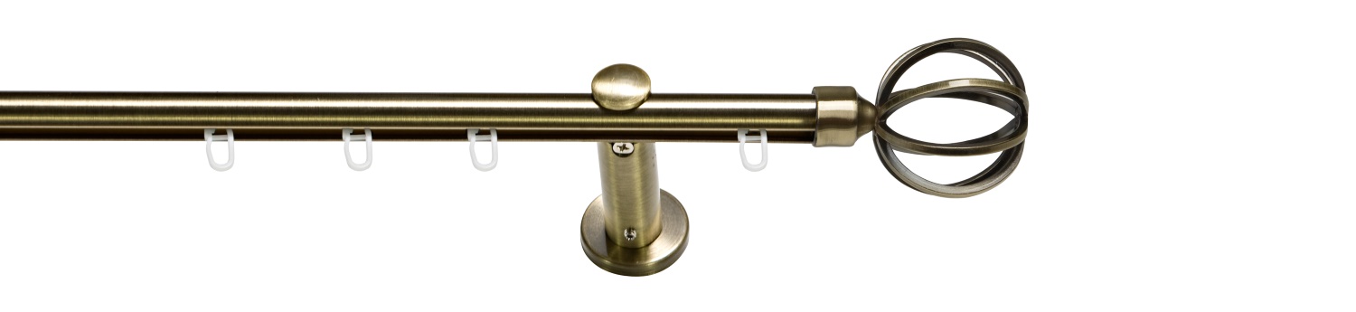 erfal Komplettgarnitur Carrera Ø19mm Cobre Innenlauf 1-läuf. 240cm messing antik 