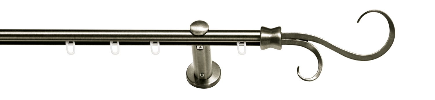 erfal Komplettgarnitur Carrera Ø19mm Decoro Innenlauf 1-läufig 120cm platin 