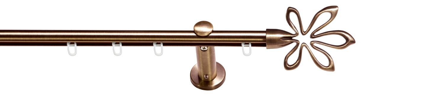 erfal Komplettgarnitur Carrera Ø19mm Fiore Innenlauf 1-läufig 120cm kupfer 