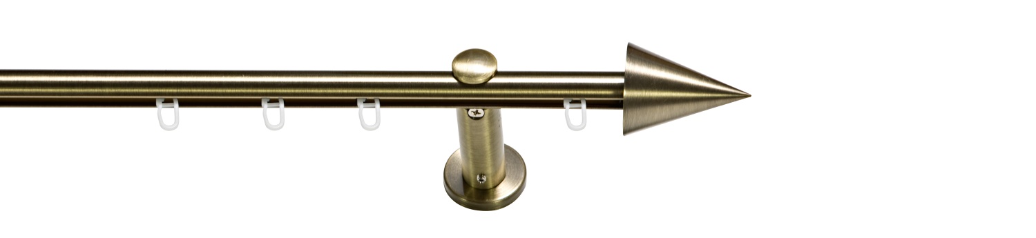 erfal Komplettgarnitur Carrera Ø19mm Kegel Innenlauf 2-läuf. 240cm messing antik 