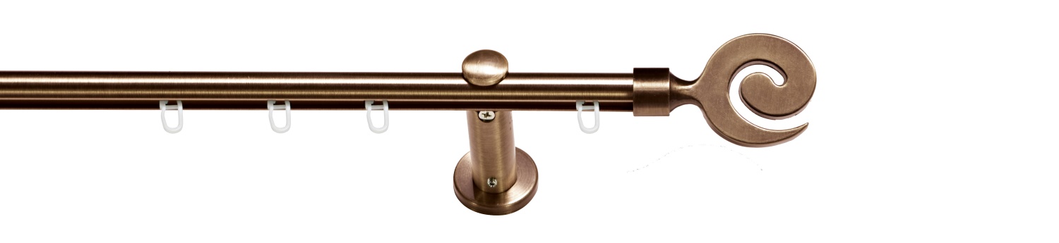 erfal Komplettgarnitur Carrera Ø19mm Peonza Innenlauf 1-läufig 120cm kupfer 