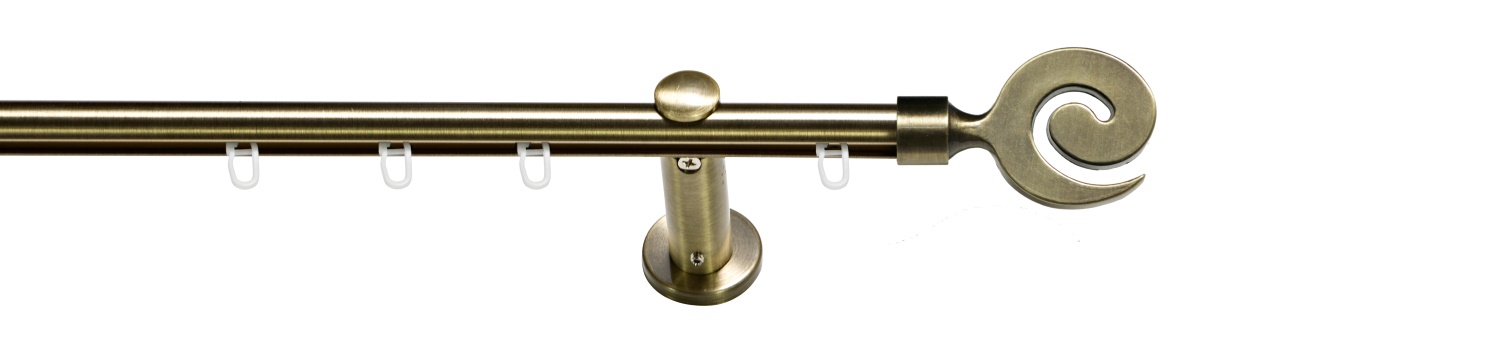 erfal Komplettgarnitur Carrera Ø19mm Peonza Innenlauf 2-läuf. 160cm messingantik 