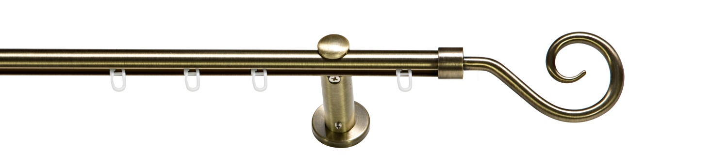 erfal Komplettgarnitur Carrera Ø19mm Spirale Innenlauf 2-läuf. 240cm messingant. 