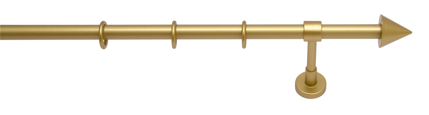 erfal Komplettgarnitur Gardinenstange Terra Ø20mm Spitze 160cm gold matt 