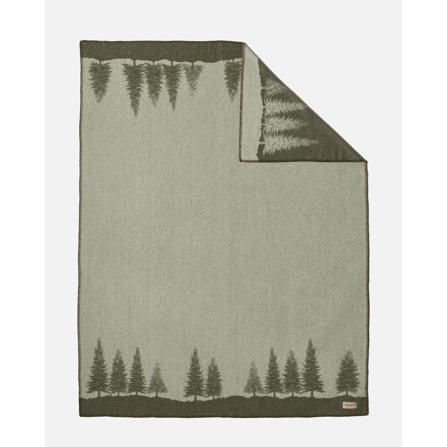 eskimo Decke Bosco olive Schweizer Wolldecke vom Merinoschaf