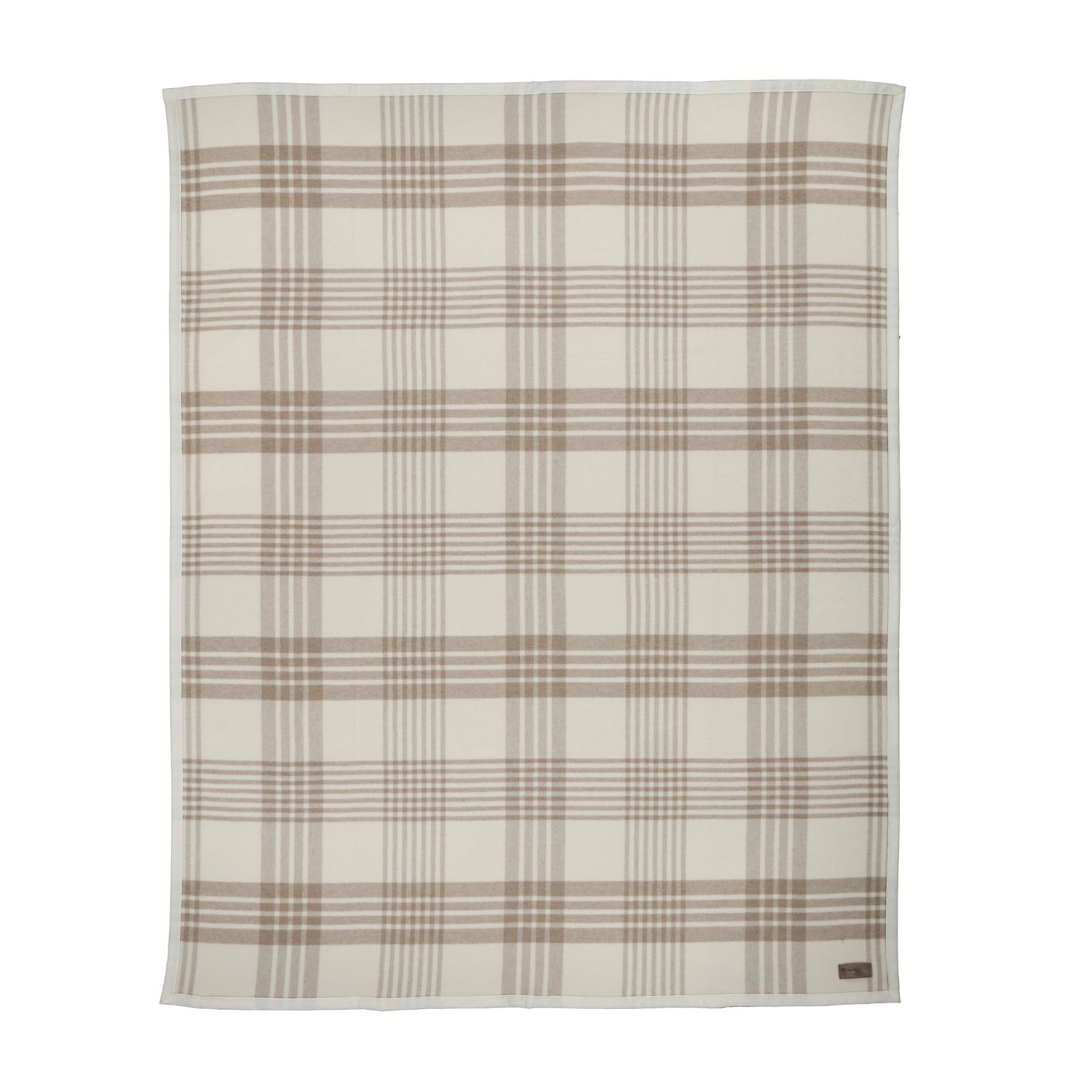 eskimo Decke Eiger fango Kuscheldecke mit Karomuster Wolle