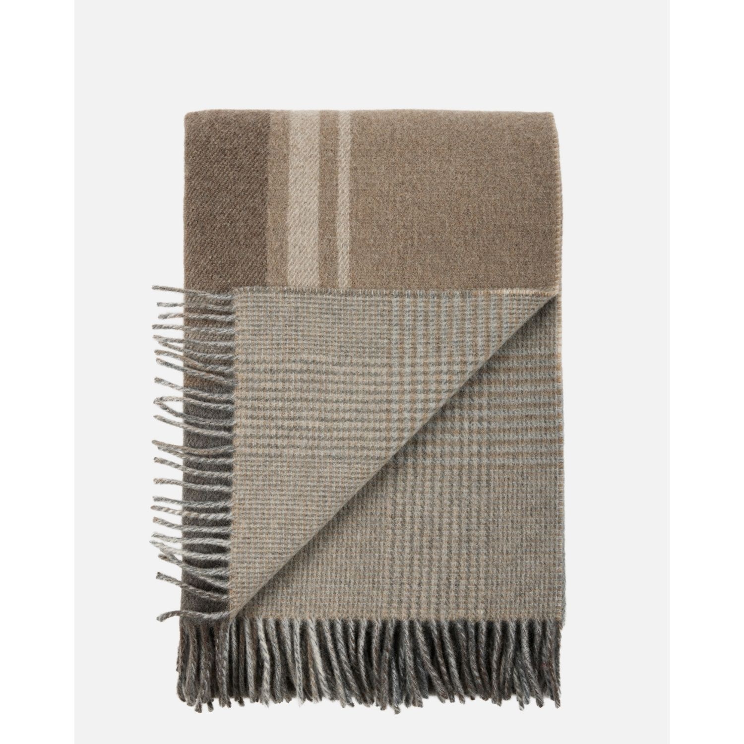 eskimo Decke Lord braun Merino-Wolldecke im Prince-de-Galles-Muster